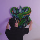 Oni Head And Green Snake LED Neon Sign Light Pop Art