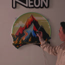 Mountain Landscape LED Neon Sign Light Pop Art