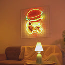 Astronaut and Burger Led Neon Acrylic Artwork