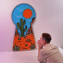 Red Desert Led Neon Acrylic Artwork