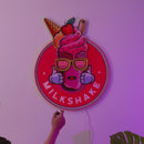Milkshake Badge LED Neon Sign Light Pop Art