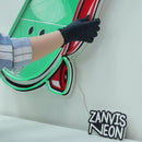Lips Skateboard Led Neon Acrylic Artwork