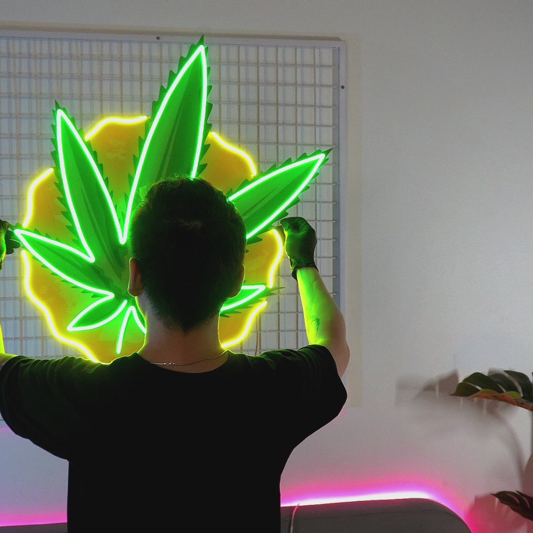 Cool Pothead Led Neon Acrylic Artwork