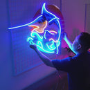 Colorful Ocean Fishing LED Neon Sign Light Pop Art