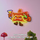 Taco Thumb Up LED Neon Sign Light Pop Art