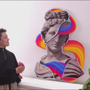 Jazzy Apollo Statue Neon Acrylic Artwork