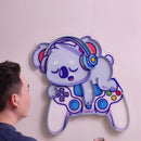 Cute Koala Sleeping Game LED Neon Sign Light Pop Art