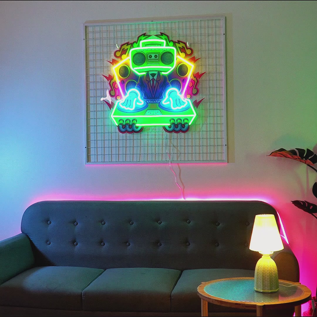 Dj Electro Music LED Neon Sign Light Pop Art