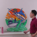 Marlin Sea Fishing LED Neon Sign Light Pop Art