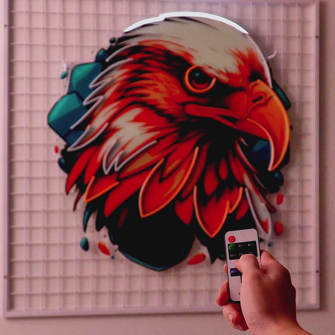 Eagle Head LED Neon Sign Light Pop Art