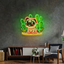 Pug Desert LED Neon Sign Light Pop Art