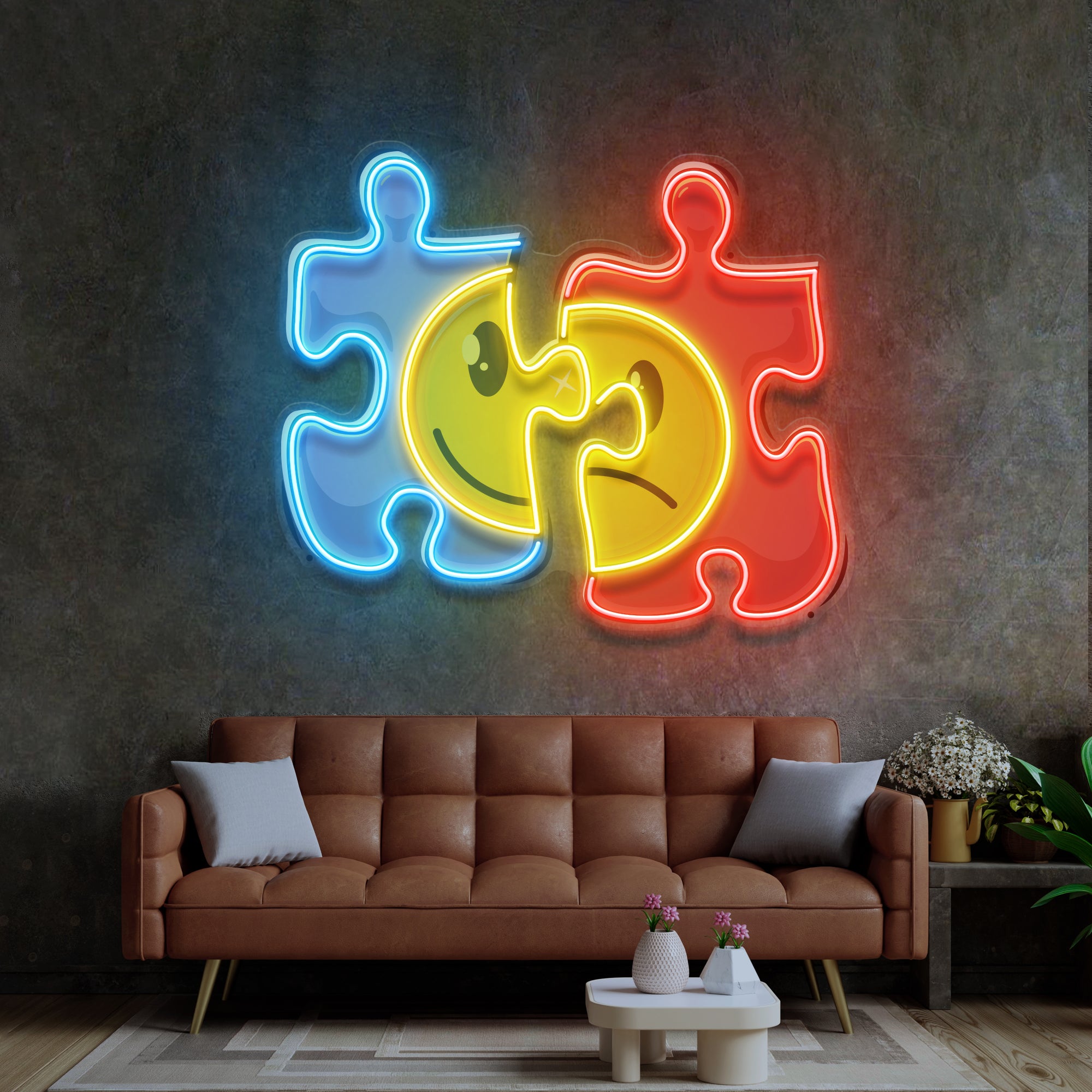 Puzzle LED Neon Sign Light Pop Art