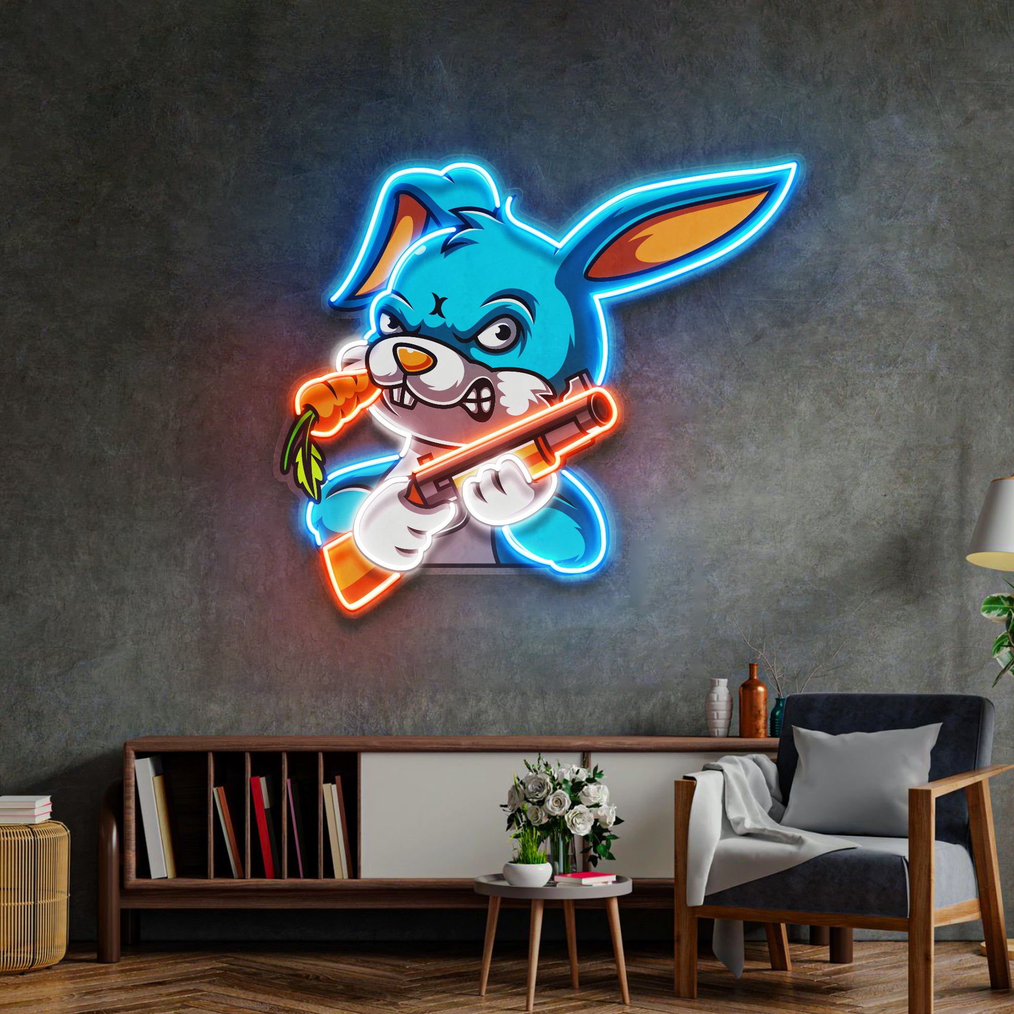 Rabbit esport LED Neon Sign Light Pop Art