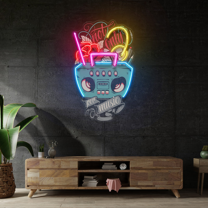 Radio And Cable LED Neon Sign Light Pop Art