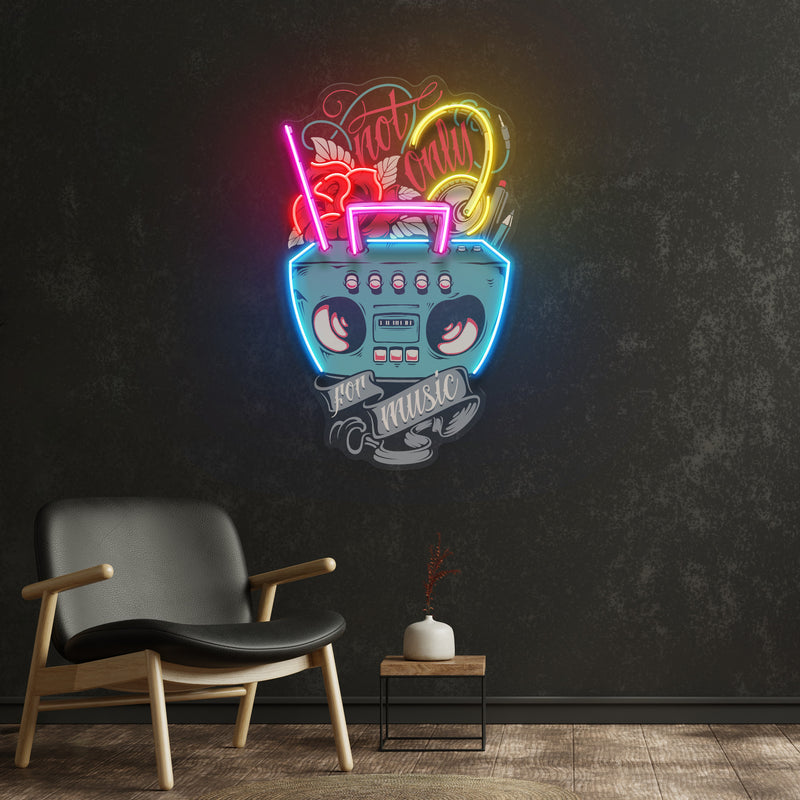 Radio And Cable LED Neon Sign Light Pop Art