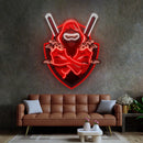 Red Ninja LED Neon Sign Light Pop Art