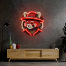 Red Racoon LED Neon Sign Light Pop Art