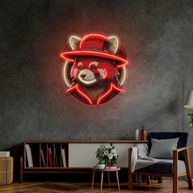 Red Racoon LED Neon Sign Light Pop Art