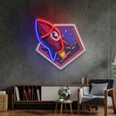 Rocket Space LED Neon Sign Light Pop Art