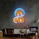 Shiba Astronaut LED Neon Sign Light Pop Art