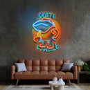 Skater Whale LED Neon Sign Light Pop Art