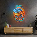 Skater Whale LED Neon Sign Light Pop Art