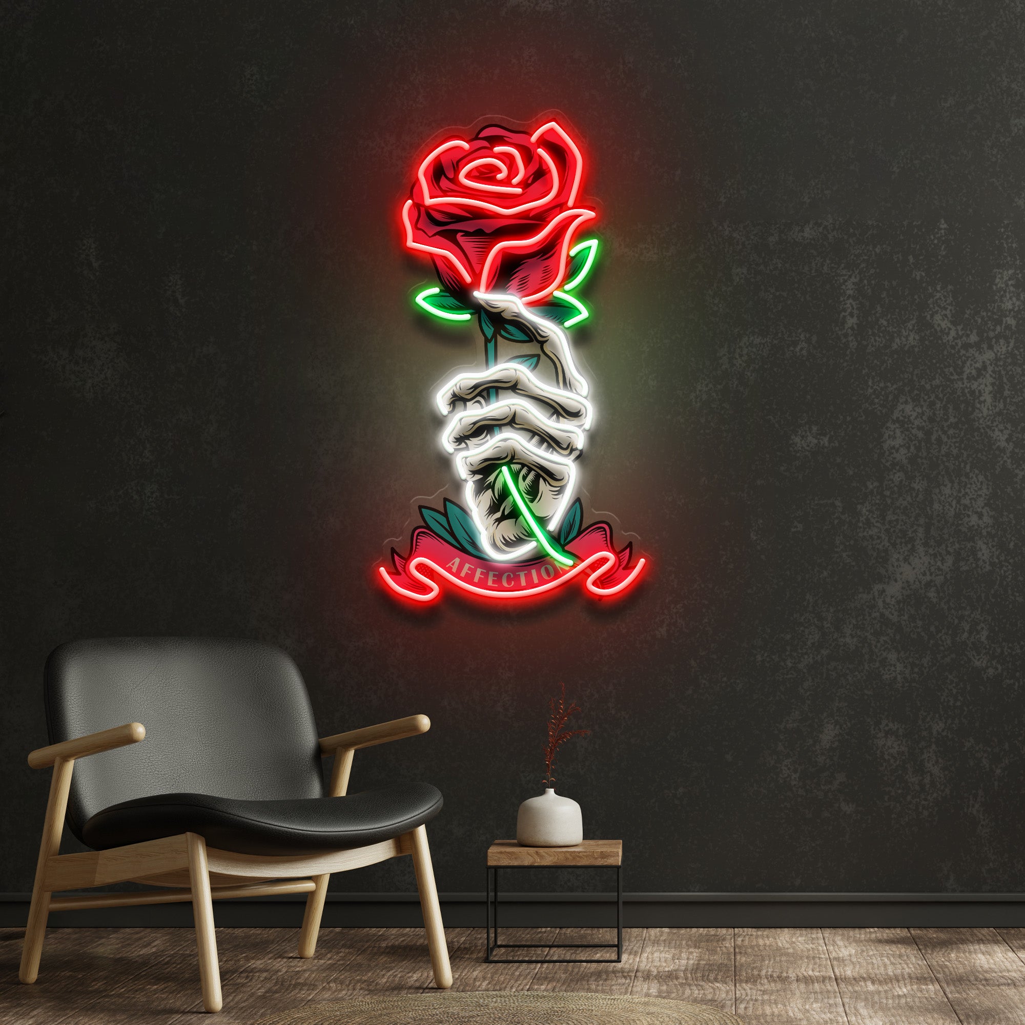 Skeleton Hand Sose LED Neon Sign Light Pop Art