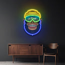 Snowboarder Monkey LED Neon Sign Light Pop Art