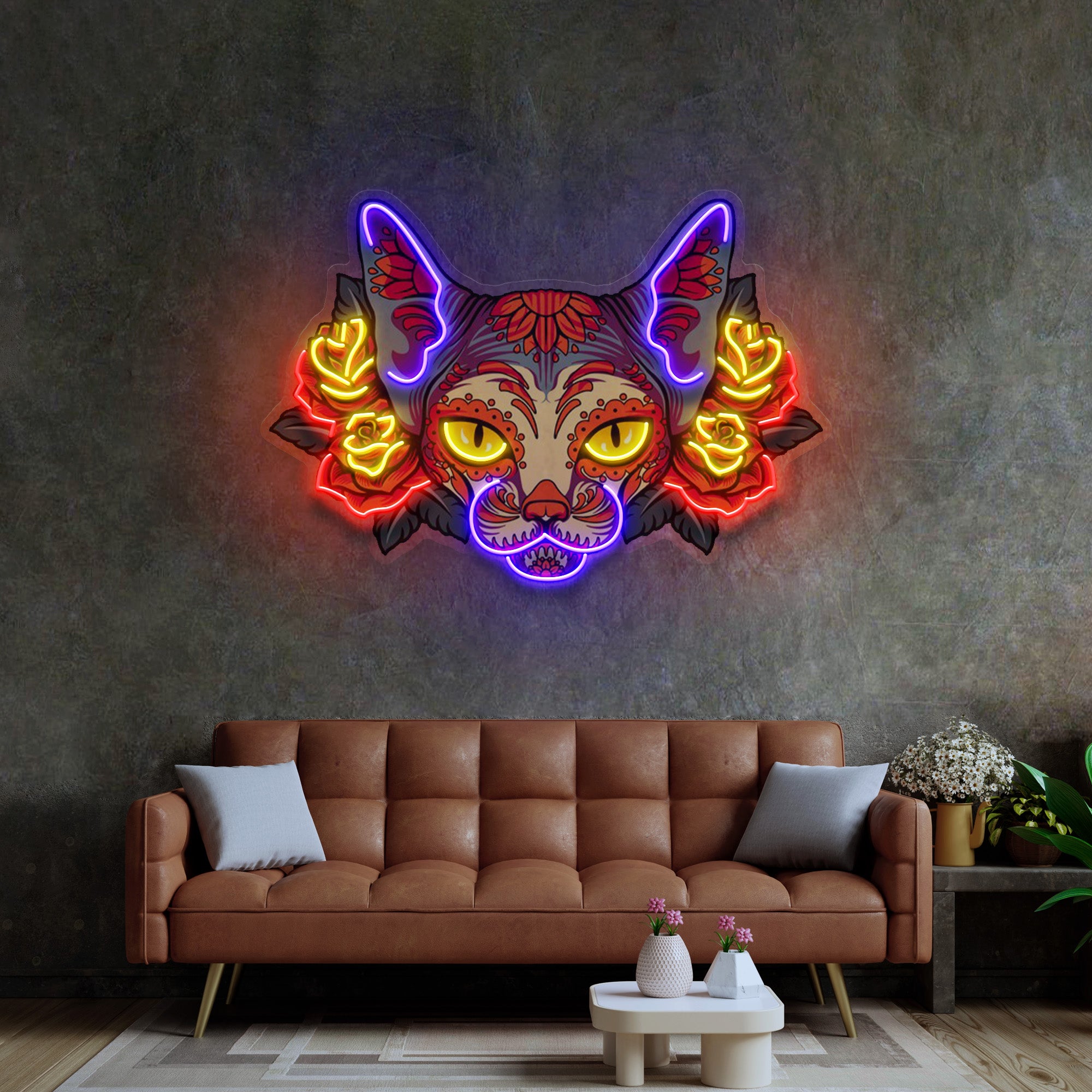 Sphynx LED Neon Sign Light Pop Art