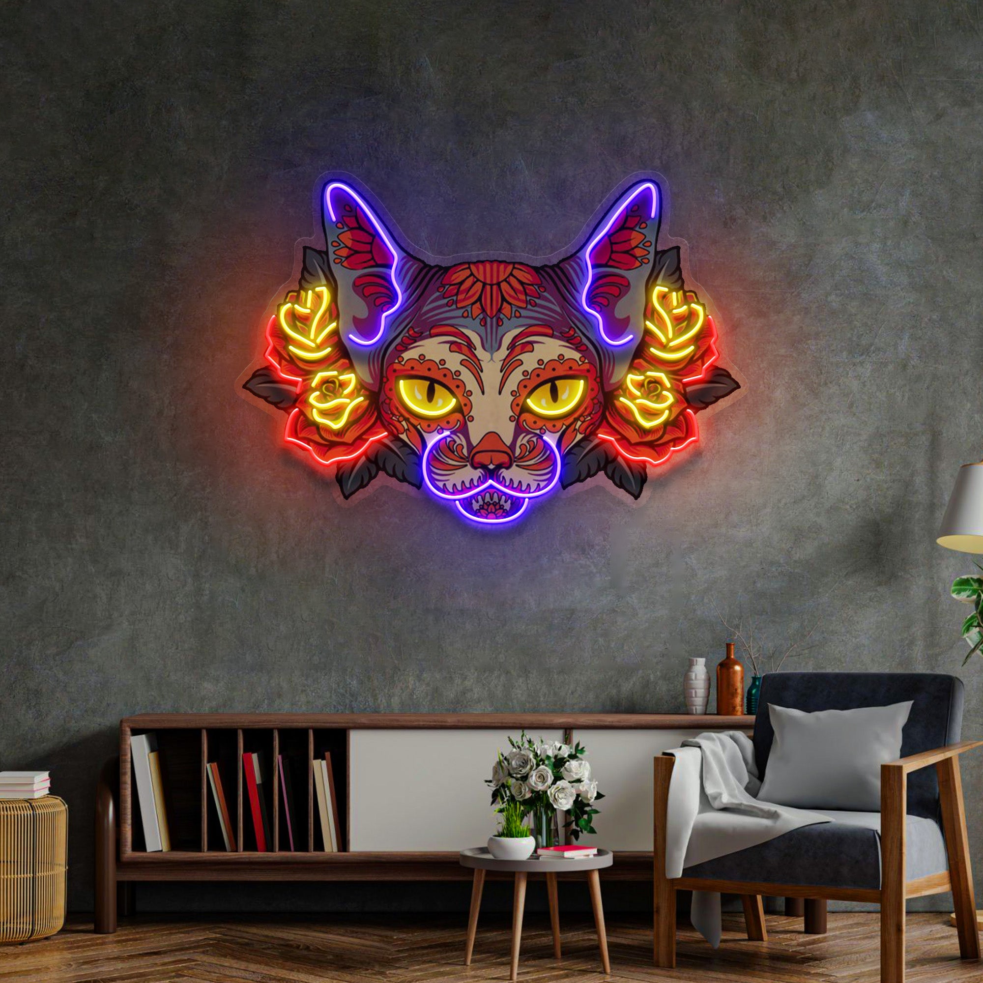 Sphynx LED Neon Sign Light Pop Art