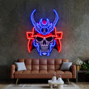 Sumurai Skullcap LED Neon Sign Light Pop Art