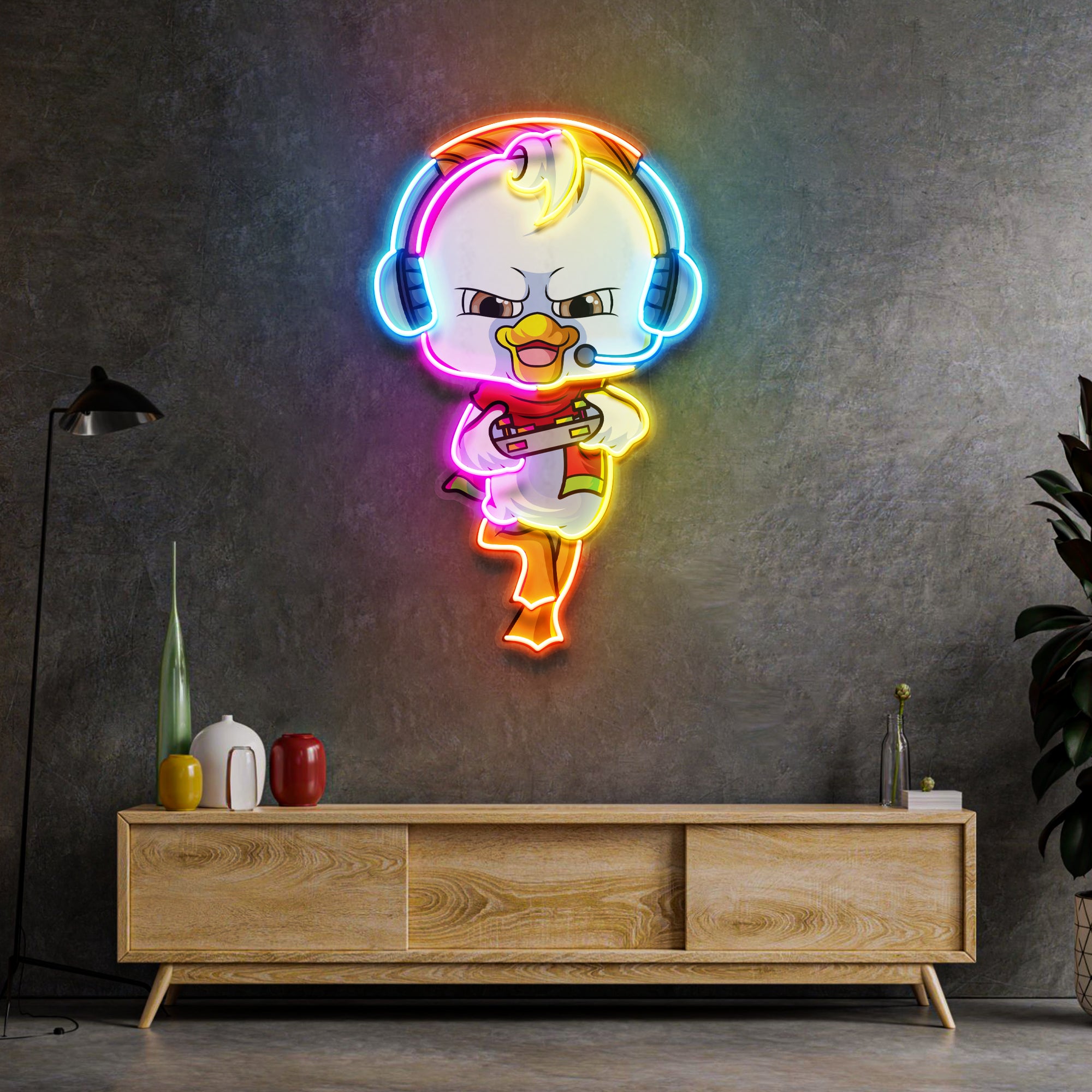 The Gamers Duck Esport LED Neon Sign Light Pop Art