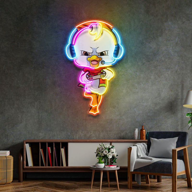 The Gamers Duck Esport LED Neon Sign Light Pop Art