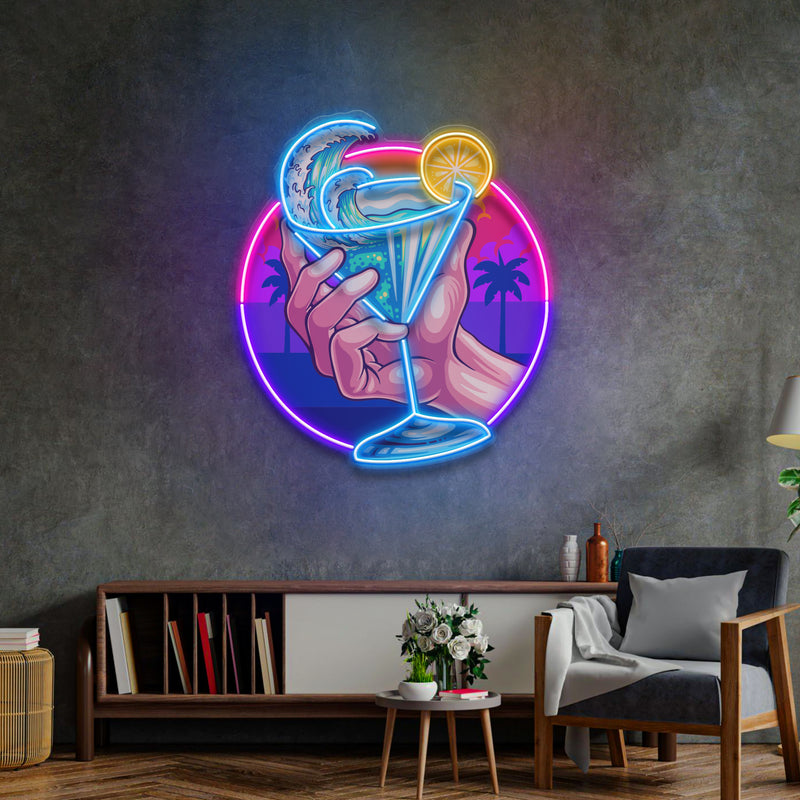 Tropical Mocktail LED Neon Sign Light Pop Art