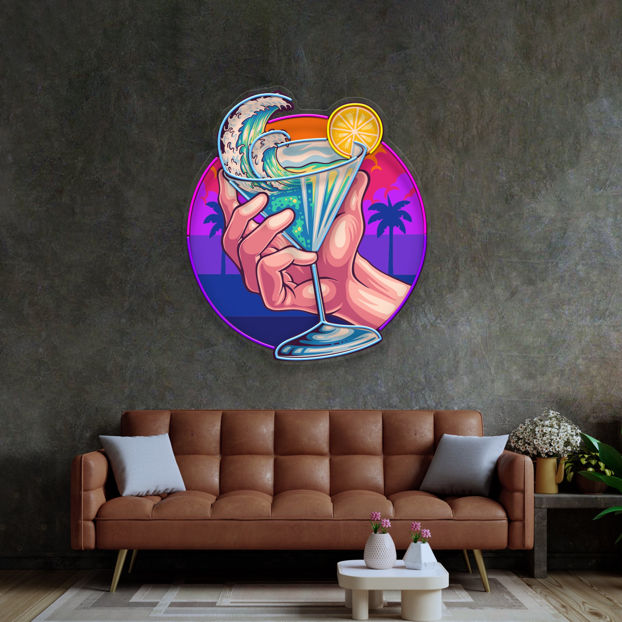 Tropical Mocktail LED Neon Sign Light Pop Art