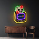 Television Skull Vibe LED Neon Sign Light Pop Art
