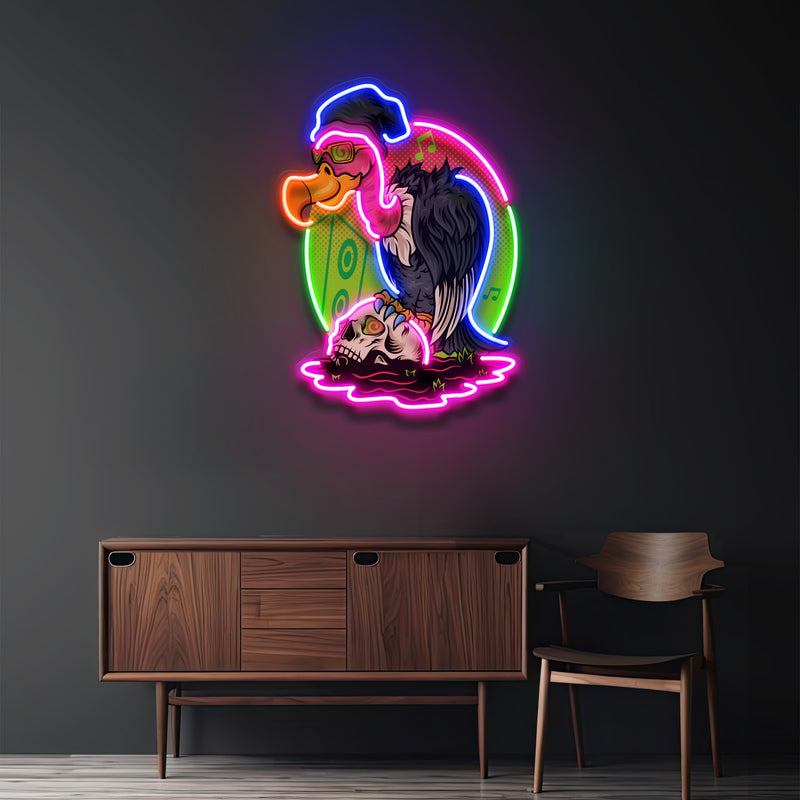 Vulture Skull LED Neon Sign Light Pop Art
