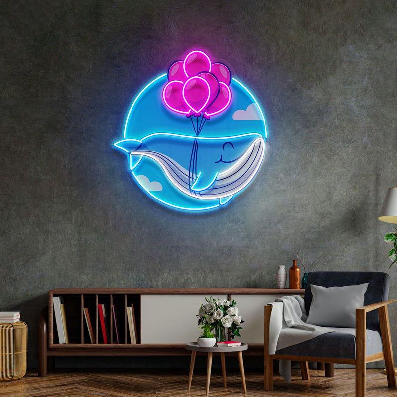 Whale LED Neon Sign Light Pop Art
