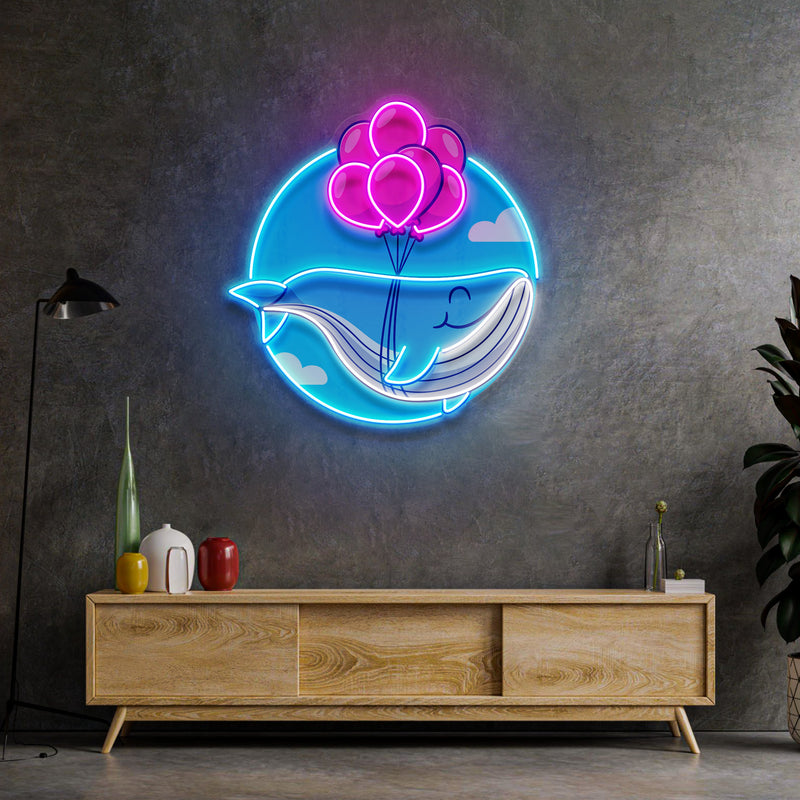 Whale LED Neon Sign Light Pop Art