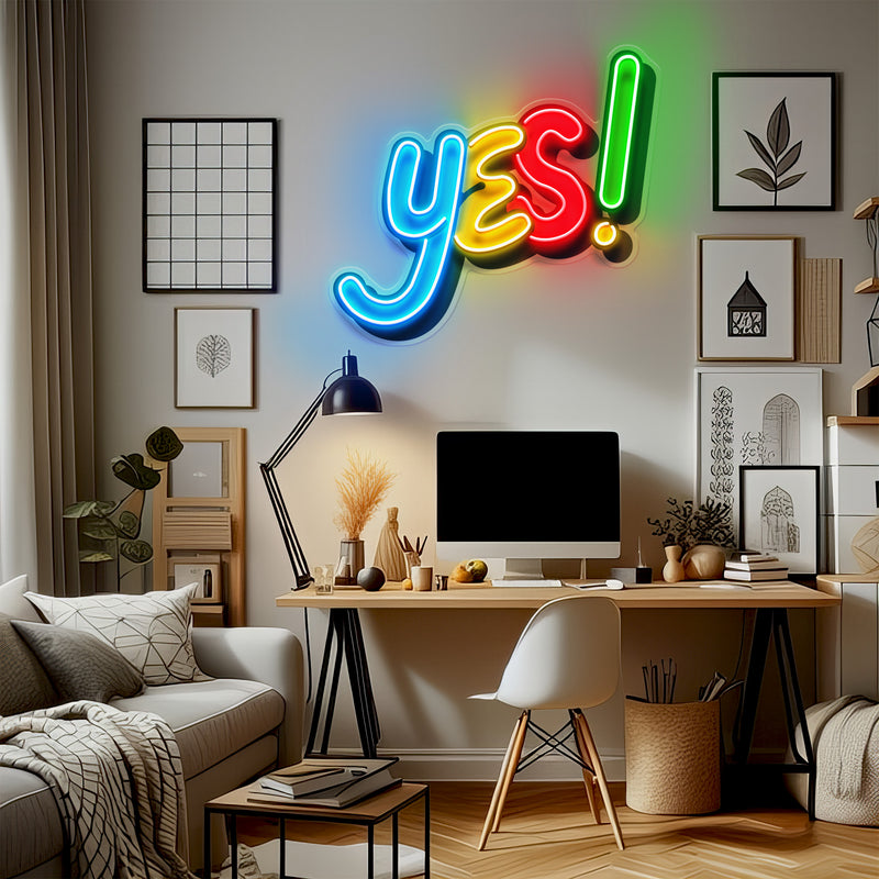 Yes Sign LED Neon Sign Light Pop Art