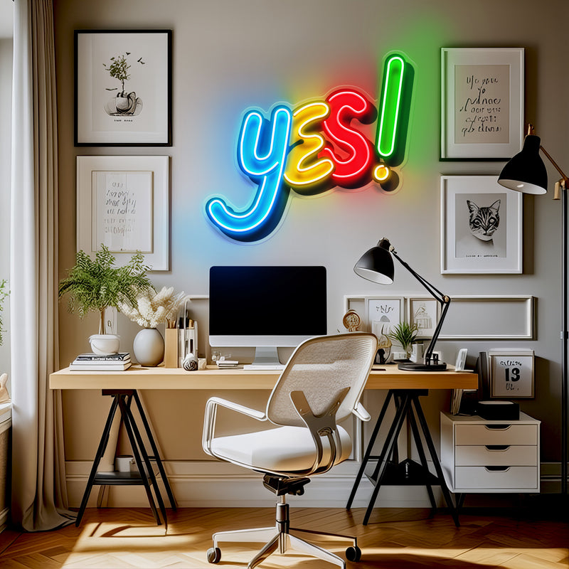 Yes Sign LED Neon Sign Light Pop Art