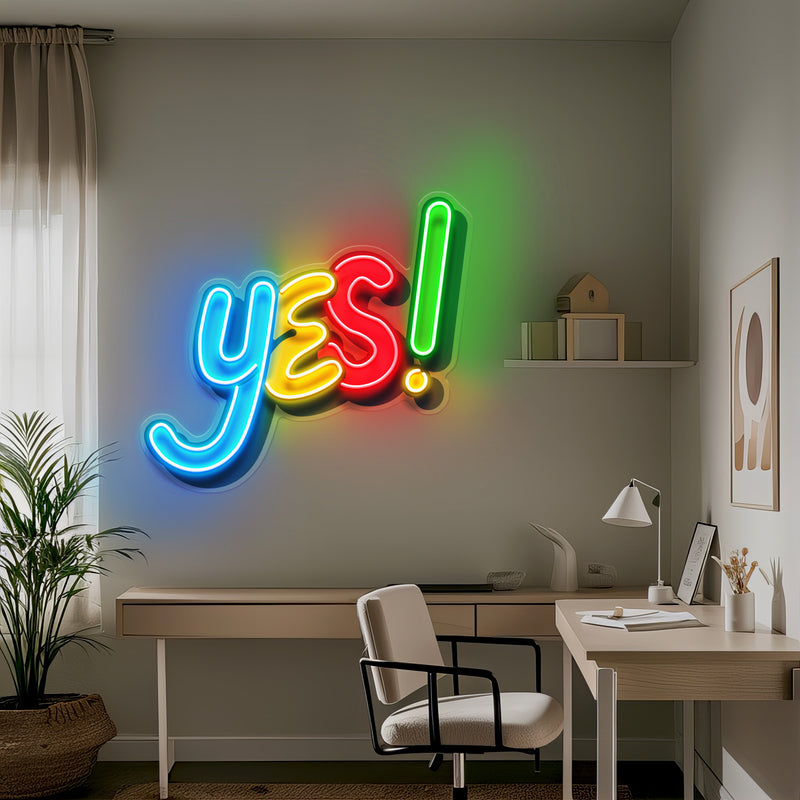 Yes Sign LED Neon Sign Light Pop Art