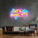90s Music Hits Led Neon Acrylic Artwork - Custom Neon Signs | LED Neon Signs | Zanvis Neon®