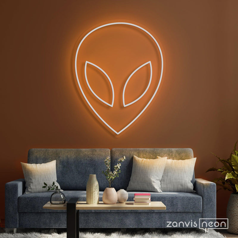 Alien Head Neon Sign - Custom Neon Signs | LED Neon Signs | Zanvis Neon®