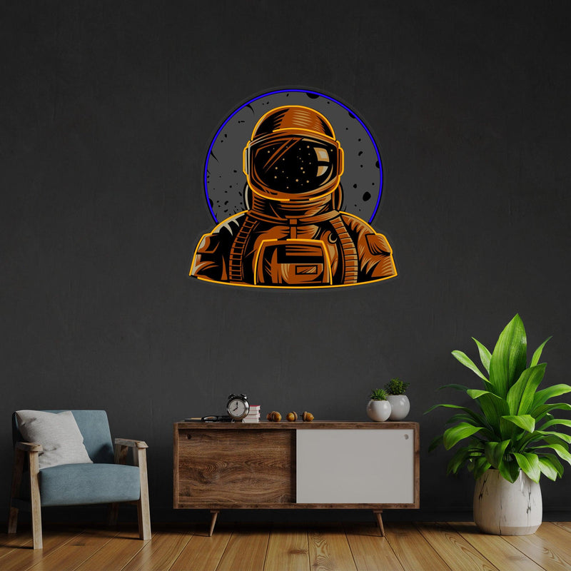 Astronaut Emblem Led Neon Acrylic Artwork - Custom Neon Signs | LED Neon Signs | Zanvis Neon®