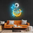 Astronaut Fishing Led Neon Acrylic Artwork - Custom Neon Signs | LED Neon Signs | Zanvis Neon®