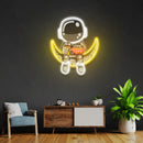 Astronaut Hamburger Led Neon Acrylic Artwork - Custom Neon Signs | LED Neon Signs | Zanvis Neon®