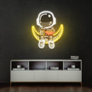 Astronaut Hamburger Led Neon Acrylic Artwork - Custom Neon Signs | LED Neon Signs | Zanvis Neon®