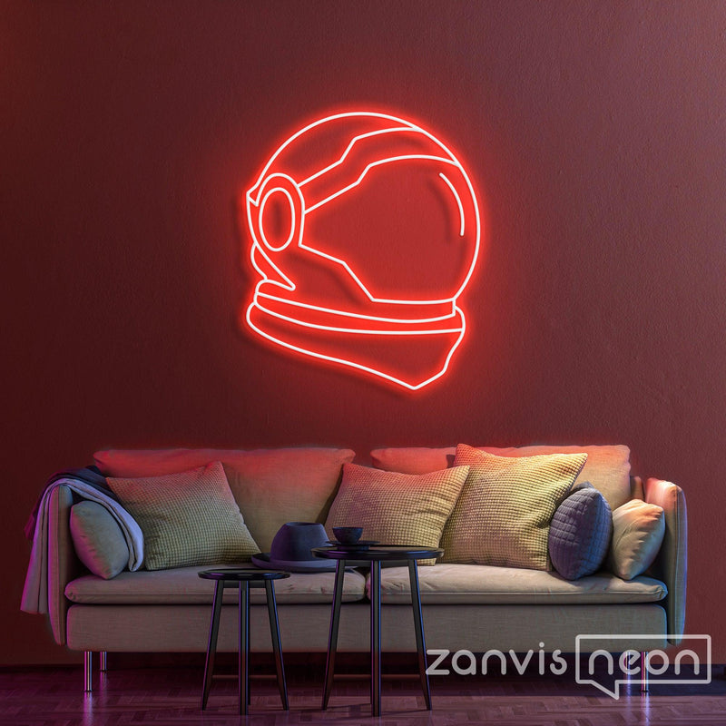 Astronaut Helmet Neon Sign