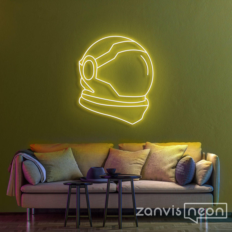 Astronaut Helmet Neon Sign - Custom Neon Signs | LED Neon Signs | Zanvis Neon®